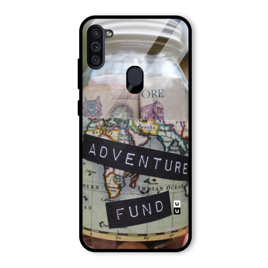 Adventure Fund Glass Back Case for Galaxy M11