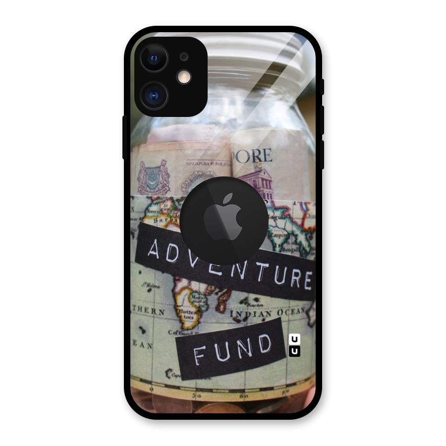 Adventure Fund Glass Back Case for iPhone 11 Logo Cut