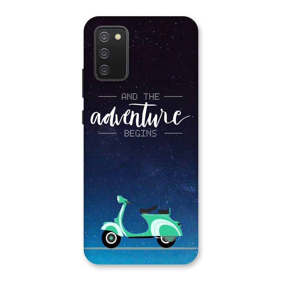 Adventure Scooter Back Case for Galaxy M02s
