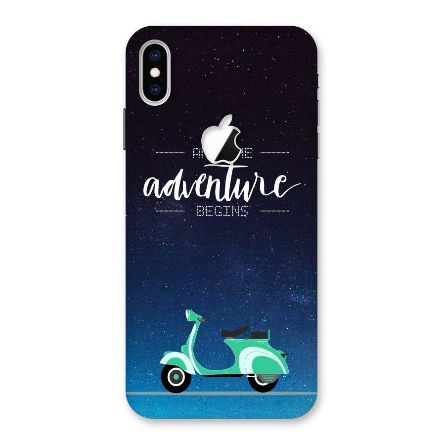 Adventure Scooter Back Case for iPhone XS Max Apple Cut