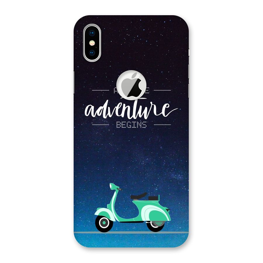 Adventure Scooter Back Case for iPhone X Logo Cut