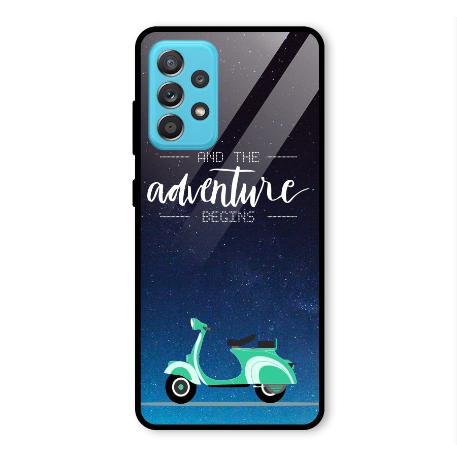 Adventure Scooter Glass Back Case for Galaxy A52