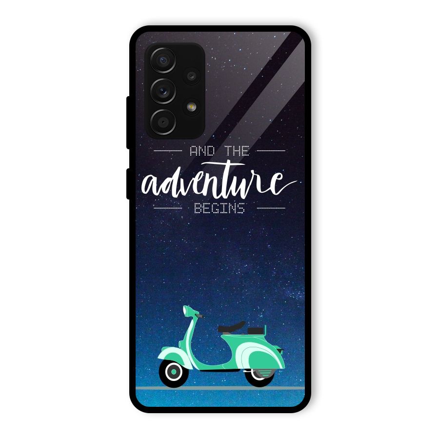 Adventure Scooter Glass Back Case for Galaxy A53 5G