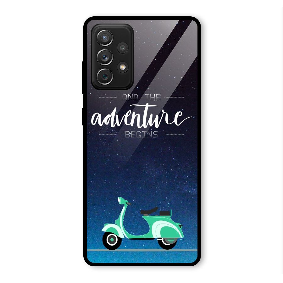 Adventure Scooter Glass Back Case for Galaxy A72