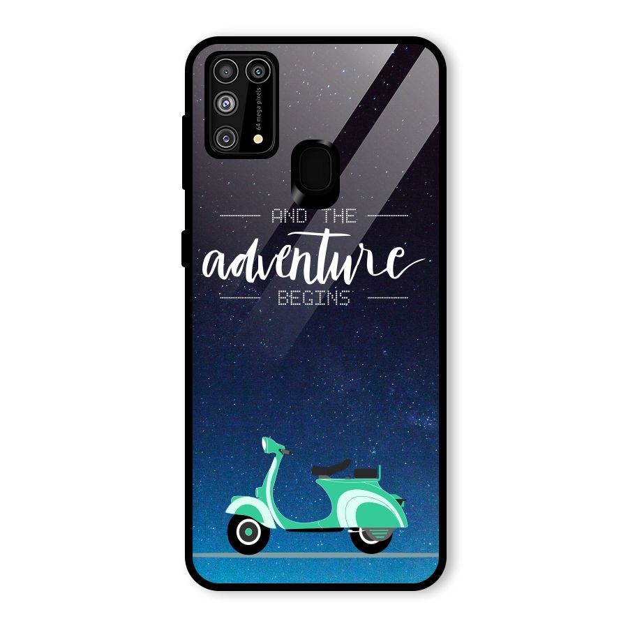 Adventure Scooter Glass Back Case for Galaxy F41