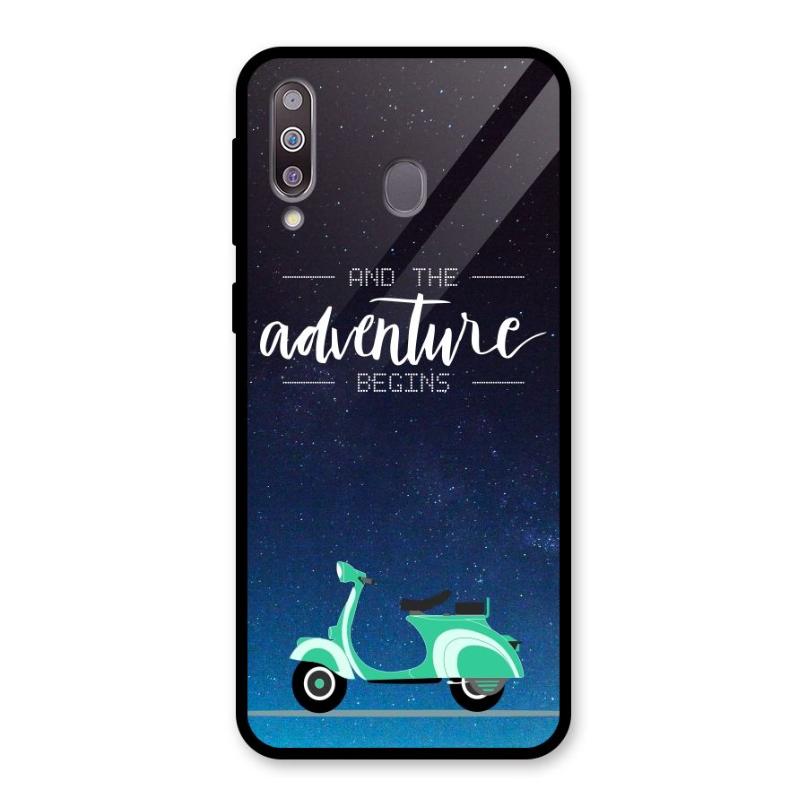 Adventure Scooter Glass Back Case for Galaxy M30