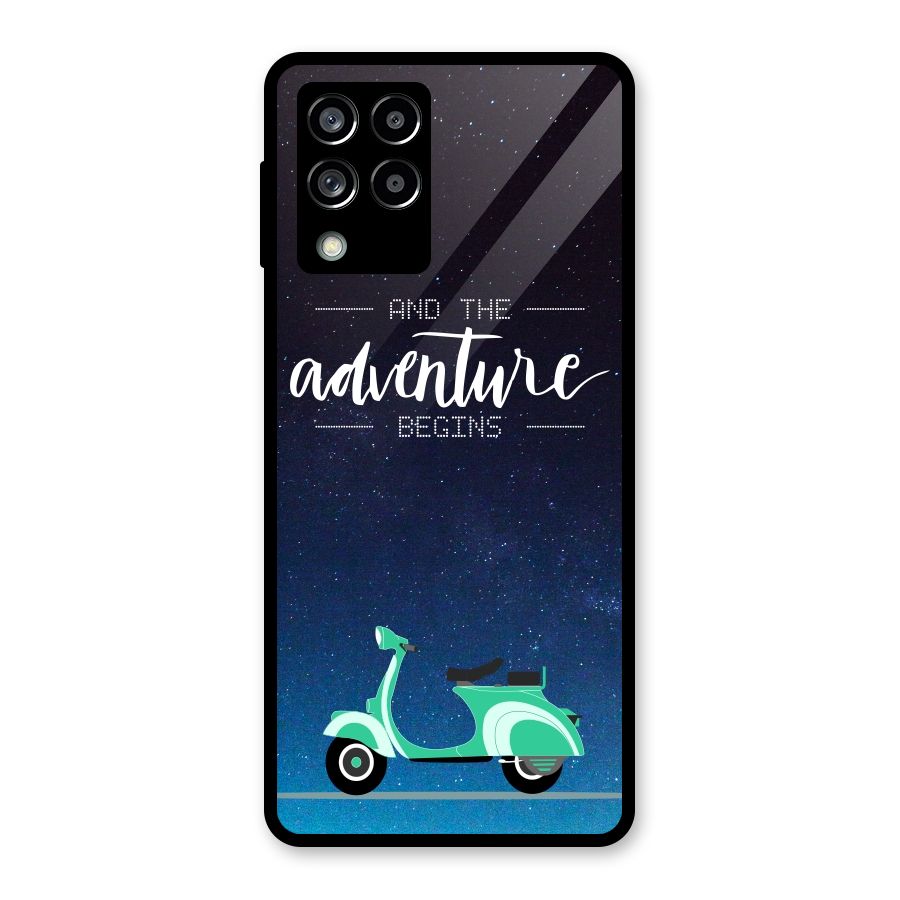 Adventure Scooter Glass Back Case for Galaxy M53 5G