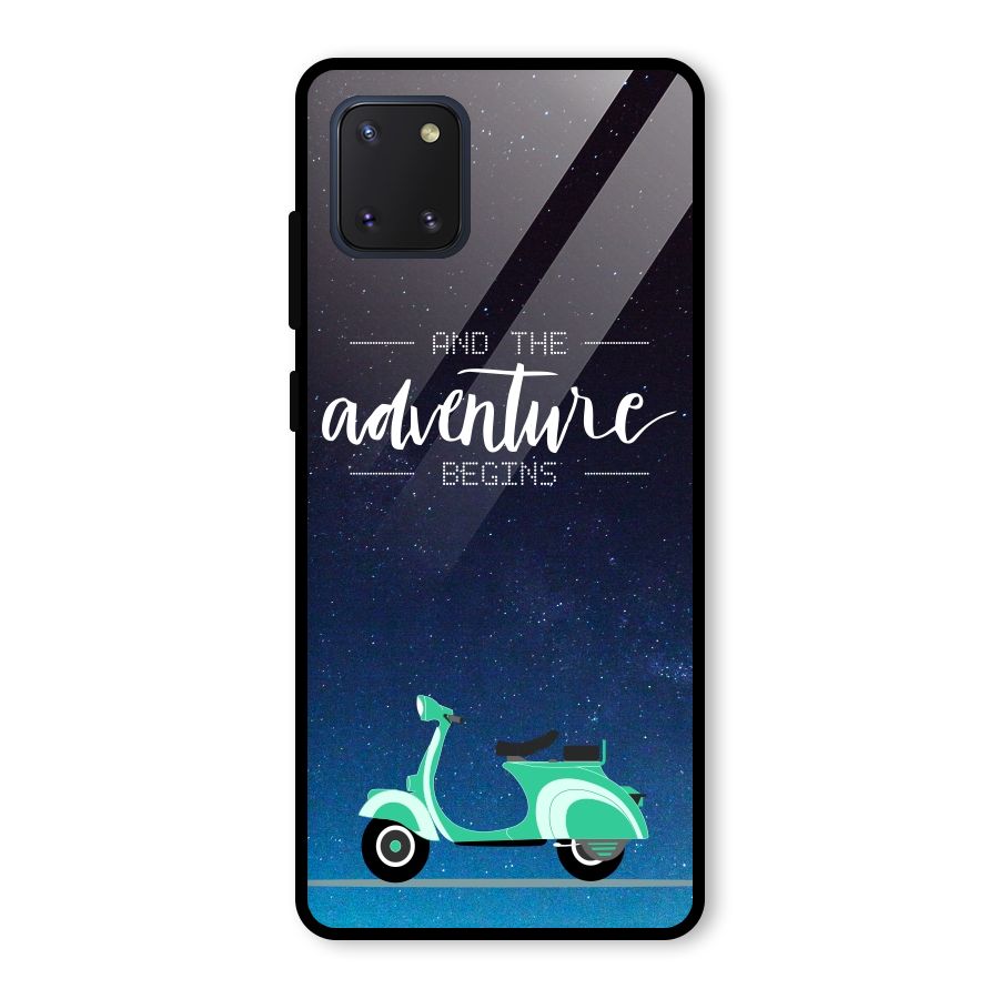 Adventure Scooter Glass Back Case for Galaxy Note 10 Lite