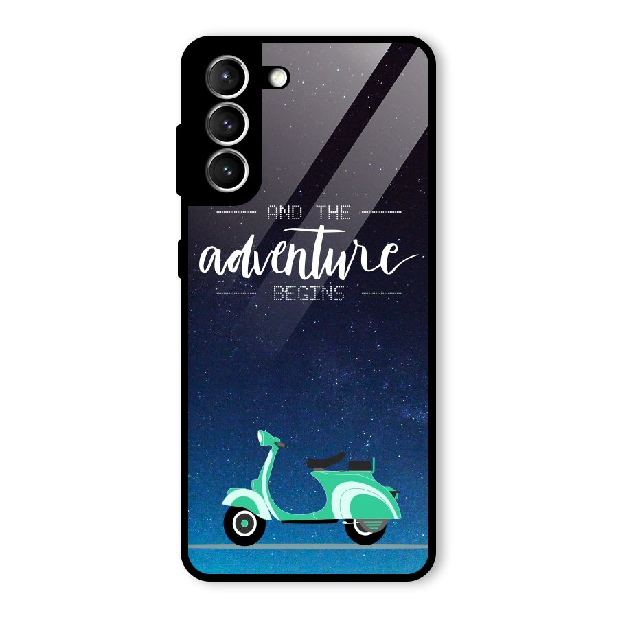 Adventure Scooter Glass Back Case for Galaxy S21 5G