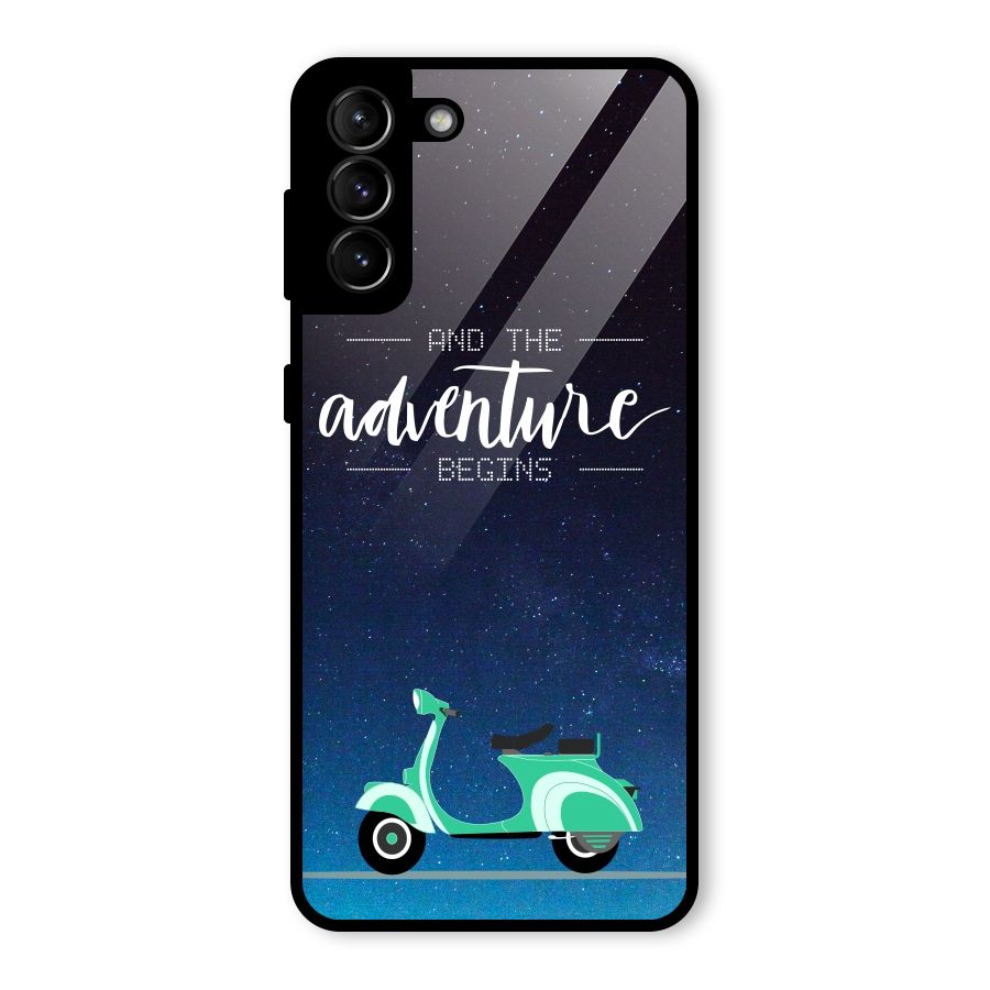 Adventure Scooter Glass Back Case for Galaxy S21 Plus