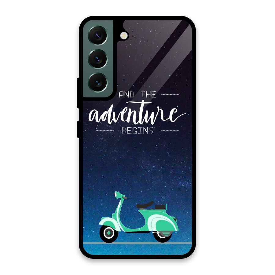 Adventure Scooter Glass Back Case for Galaxy S22 5G