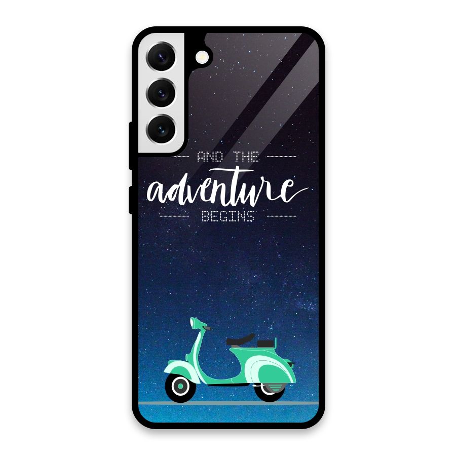 Adventure Scooter Glass Back Case for Galaxy S22 Plus 5G