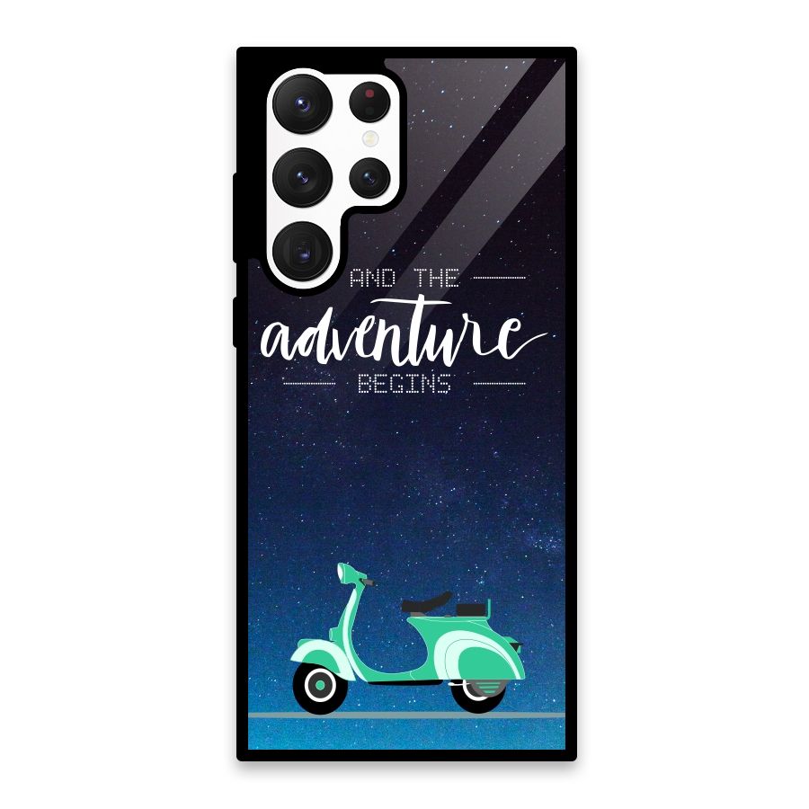 Adventure Scooter Glass Back Case for Galaxy S22 Ultra 5G