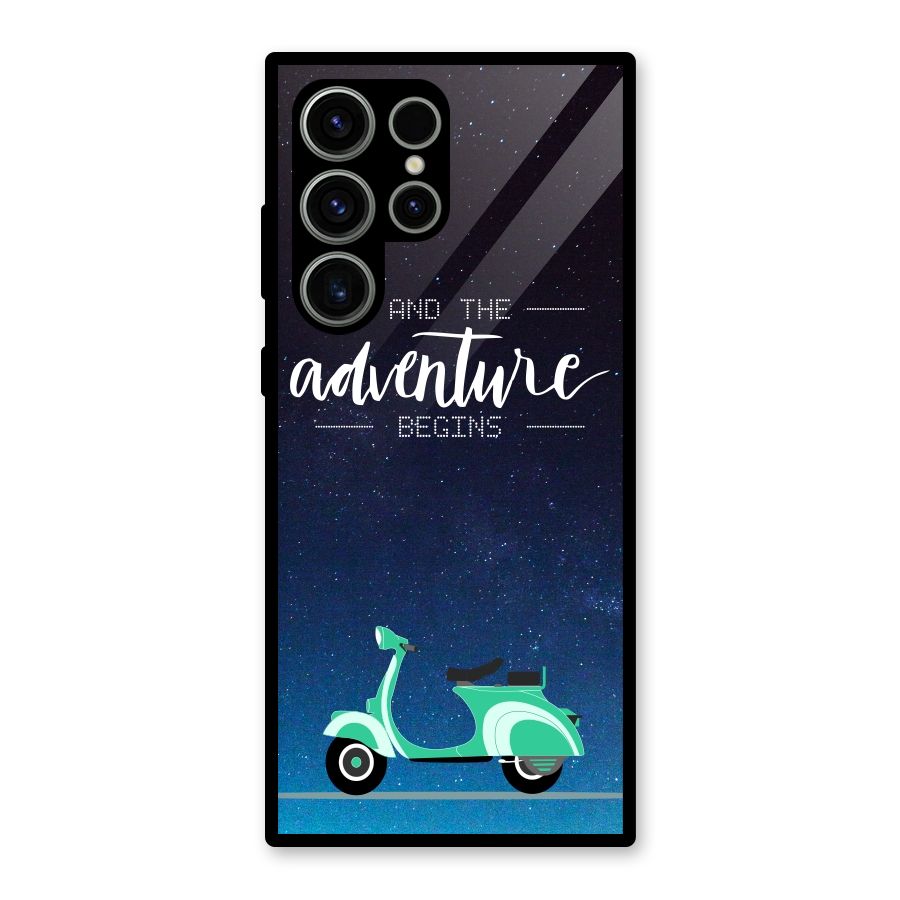 Adventure Scooter Glass Back Case for Galaxy S23 Ultra