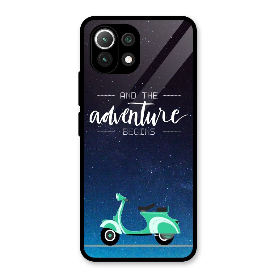 Adventure Scooter Glass Back Case for Mi 11 Lite