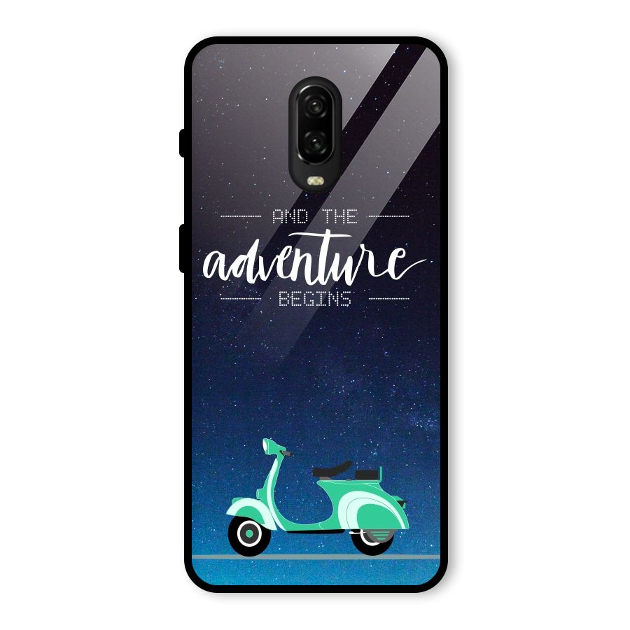 Adventure Scooter Glass Back Case for OnePlus 6T