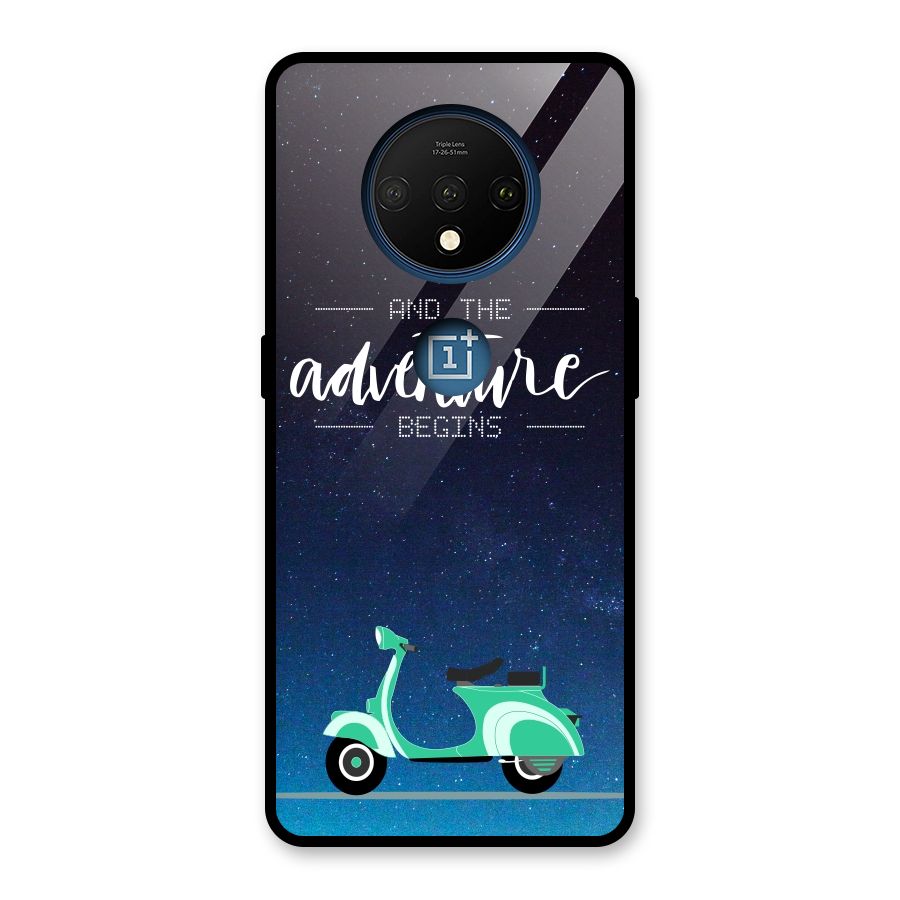Adventure Scooter Glass Back Case for OnePlus 7T