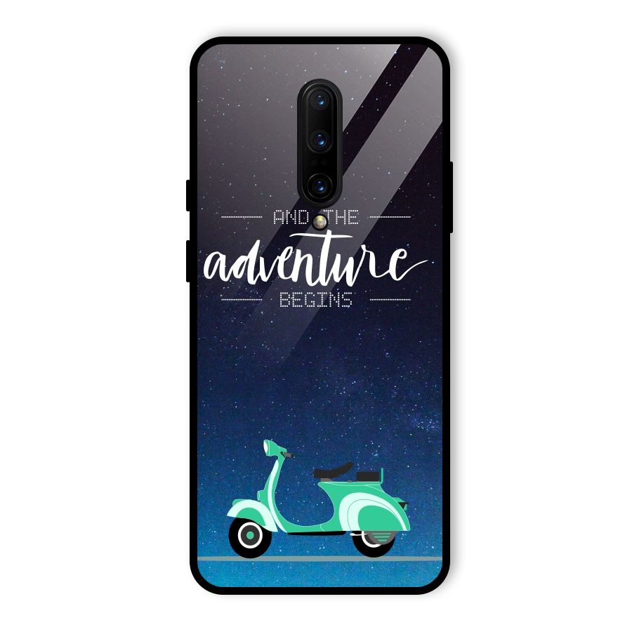 Adventure Scooter Glass Back Case for OnePlus 7 Pro