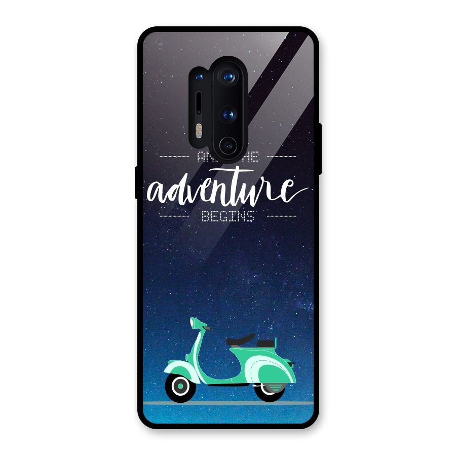 Adventure Scooter Glass Back Case for OnePlus 8 Pro