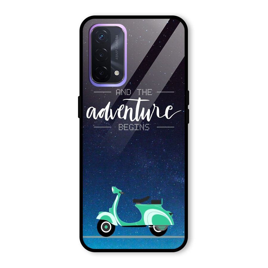 Adventure Scooter Glass Back Case for Oppo A74 5G