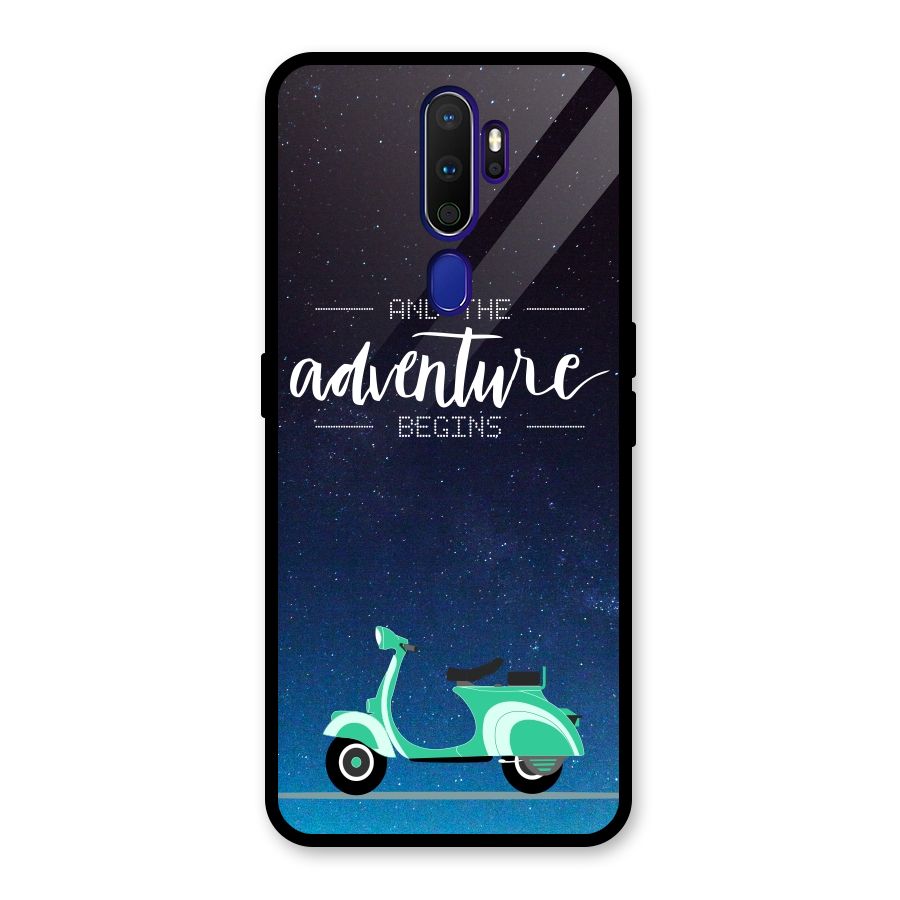 Adventure Scooter Glass Back Case for Oppo A9 (2020)