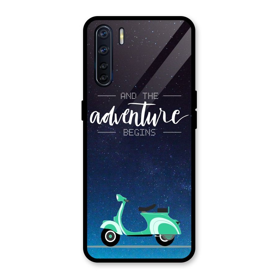 Adventure Scooter Glass Back Case for Oppo F15