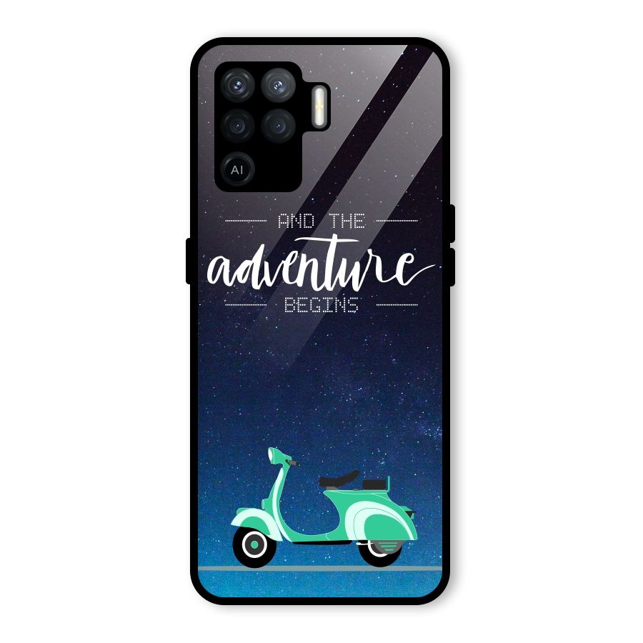 Adventure Scooter Glass Back Case for Oppo F19 Pro