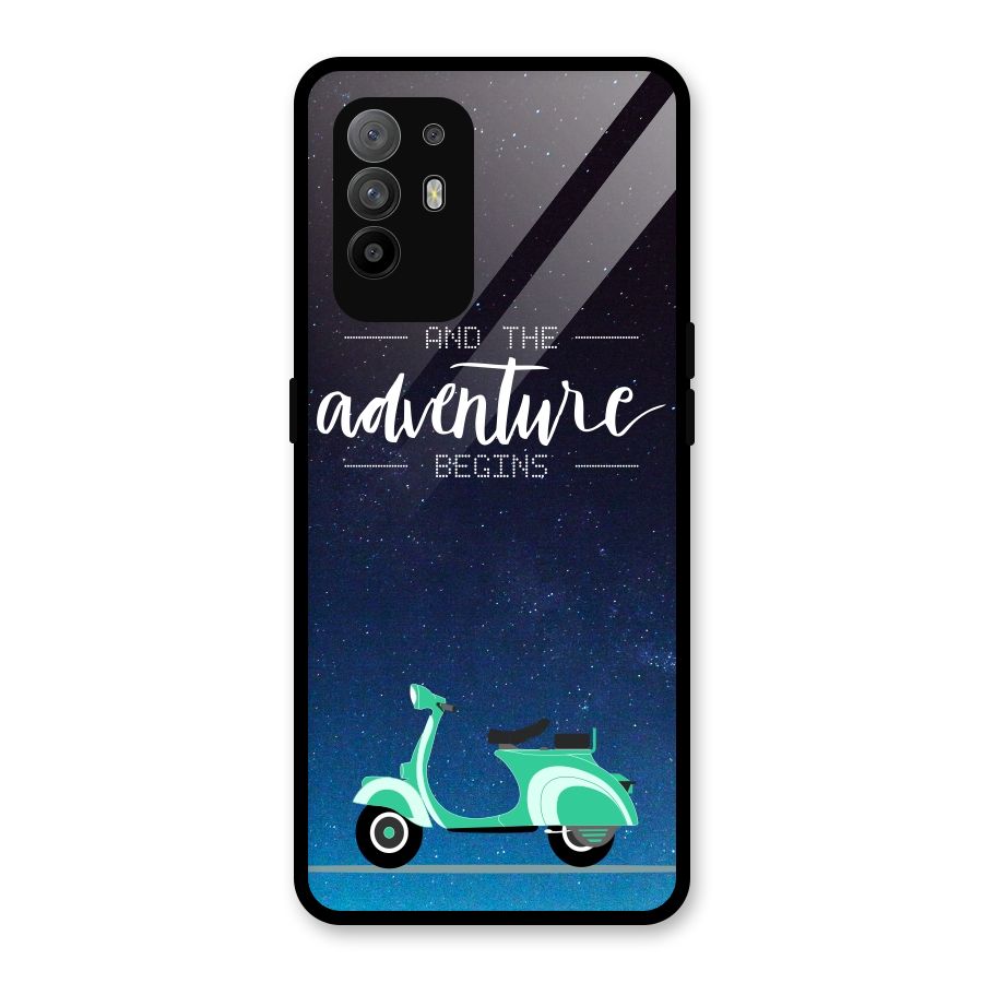 Adventure Scooter Glass Back Case for Oppo F19 Pro Plus 5G