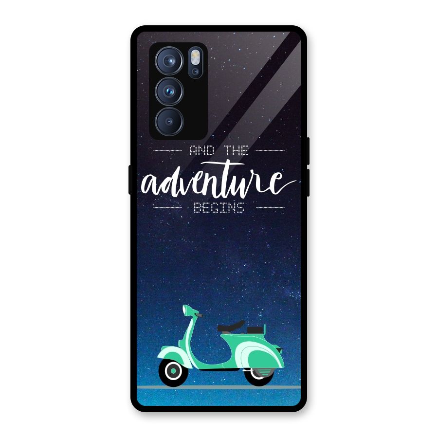 Adventure Scooter Glass Back Case for Oppo Reno6 Pro 5G