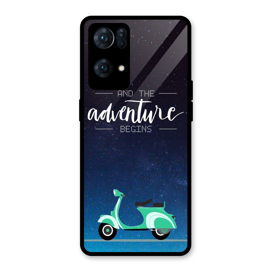 Adventure Scooter Glass Back Case for Oppo Reno7 Pro 5G