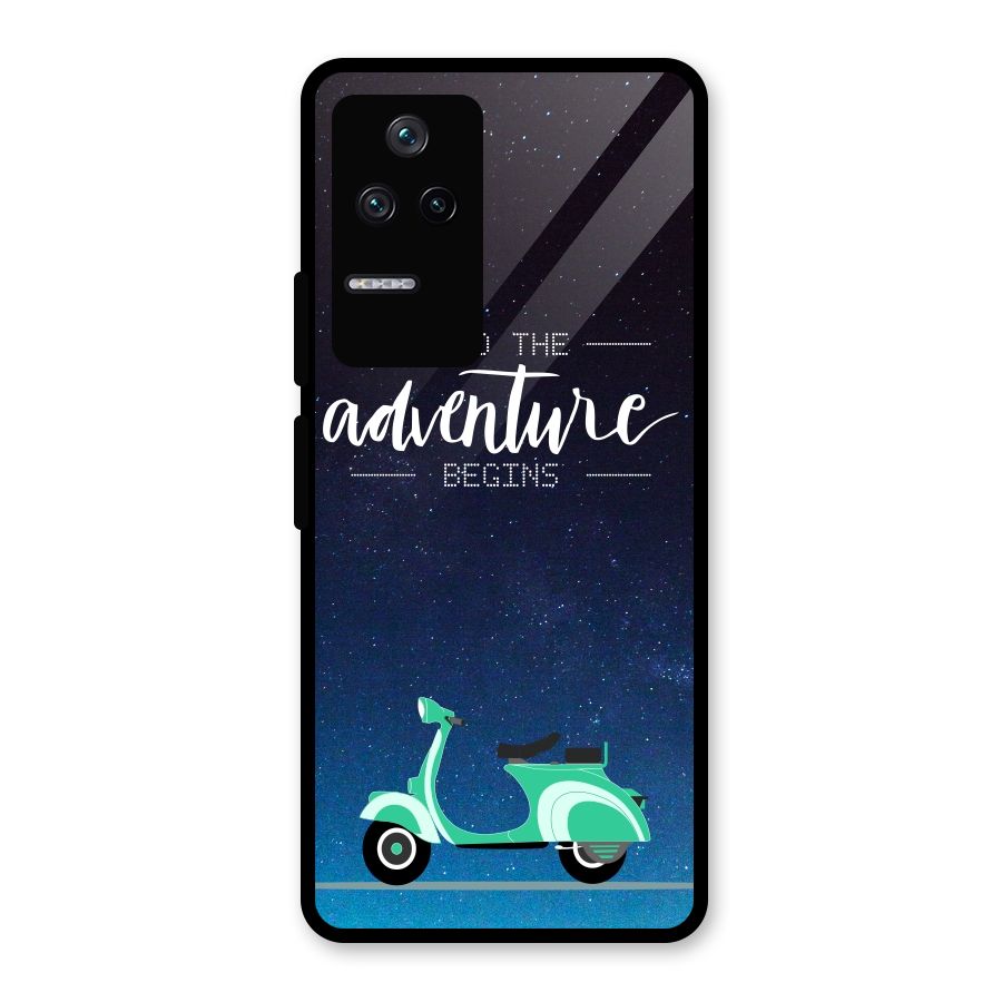 Adventure Scooter Glass Back Case for Poco F4 5G