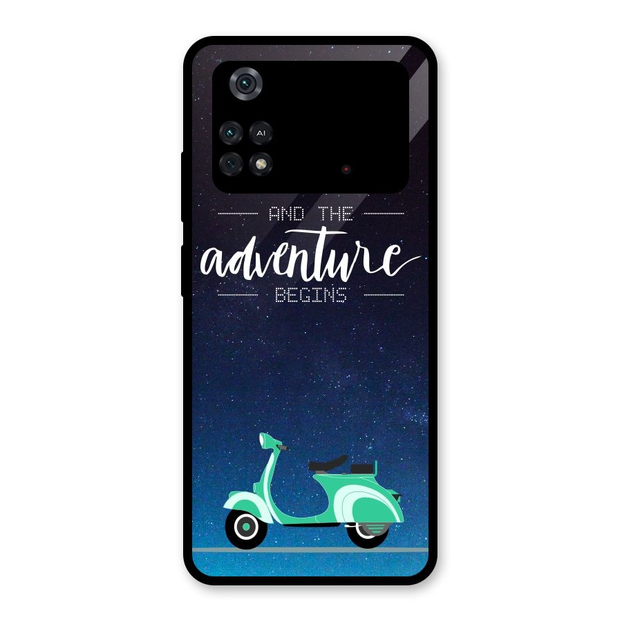 Adventure Scooter Glass Back Case for Poco M4 Pro 4G