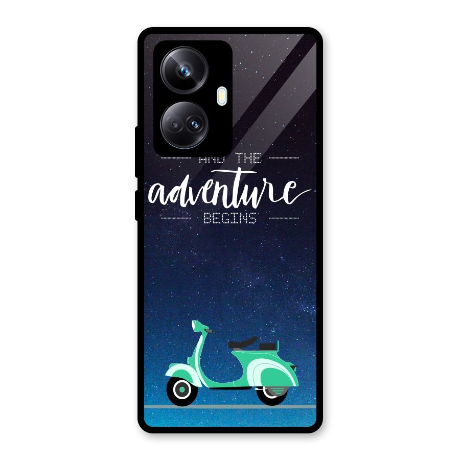 Adventure Scooter Glass Back Case for Realme 10 Pro Plus
