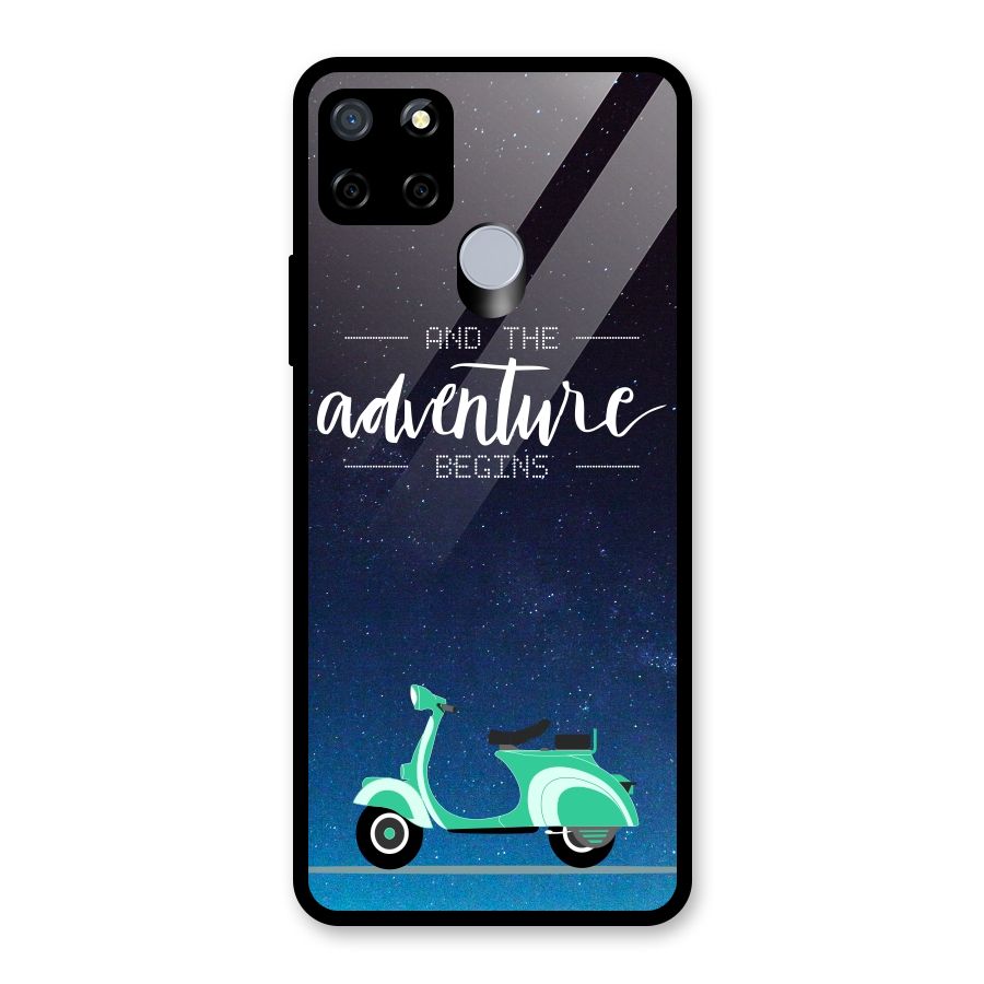 Adventure Scooter Glass Back Case for Realme C12