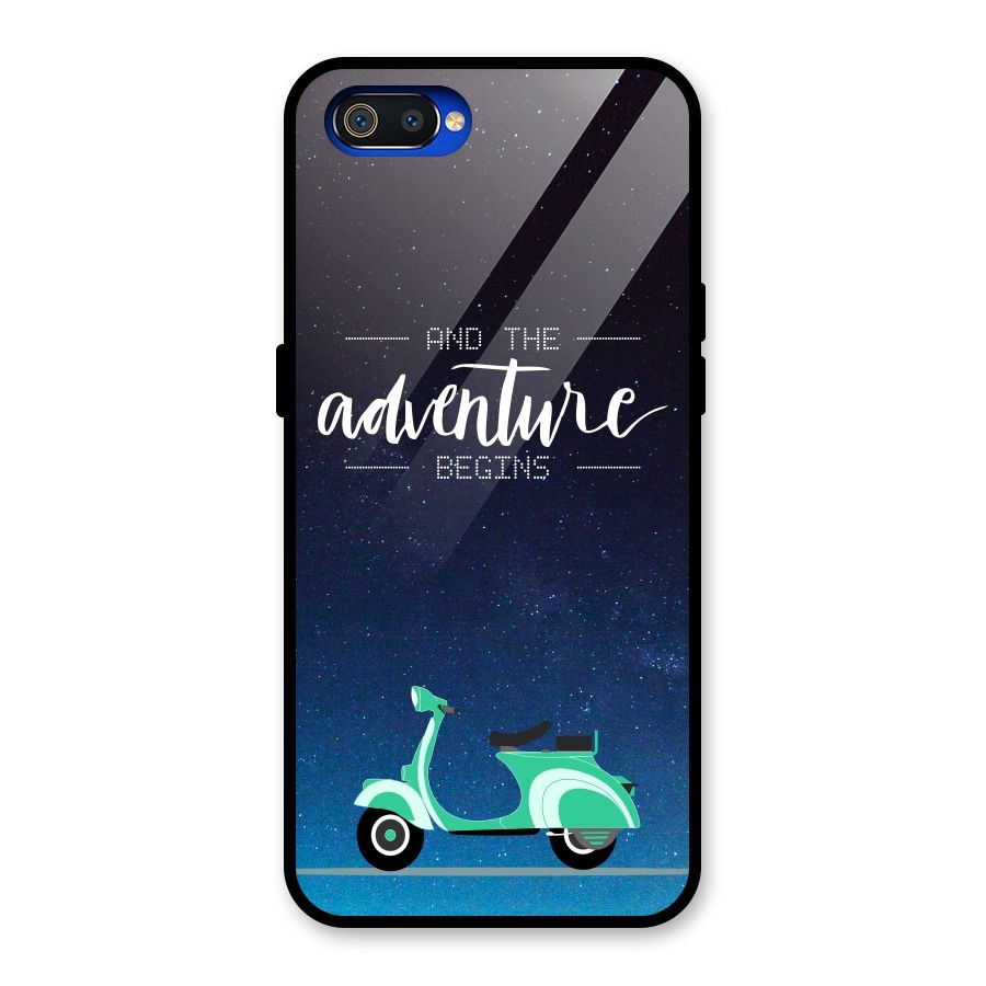 Adventure Scooter Glass Back Case for Realme C2