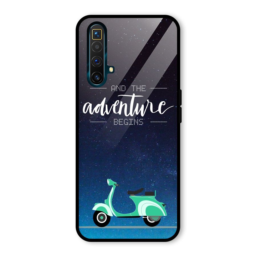 Adventure Scooter Glass Back Case for Realme X3