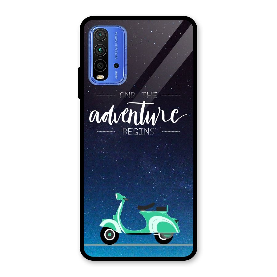Adventure Scooter Glass Back Case for Redmi 9 Power