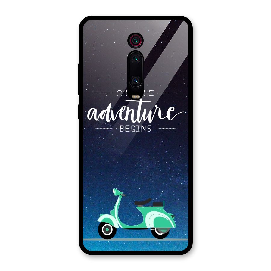 Adventure Scooter Glass Back Case for Redmi K20 Pro