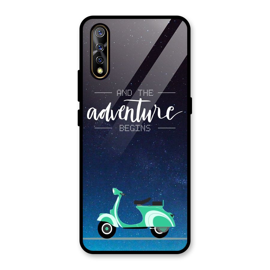 Adventure Scooter Glass Back Case for Vivo S1