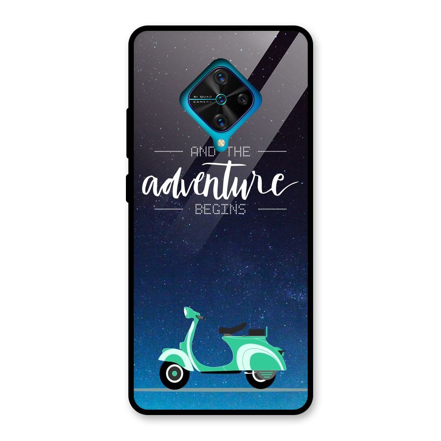 Adventure Scooter Glass Back Case for Vivo S1 Pro