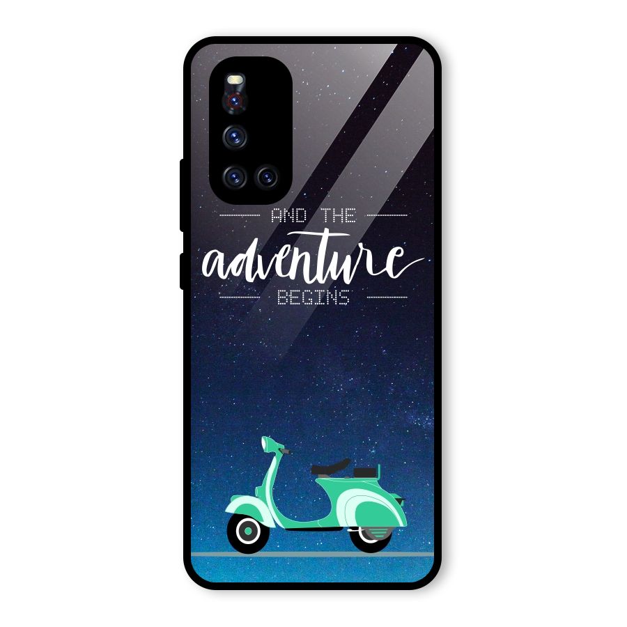 Adventure Scooter Glass Back Case for Vivo V19