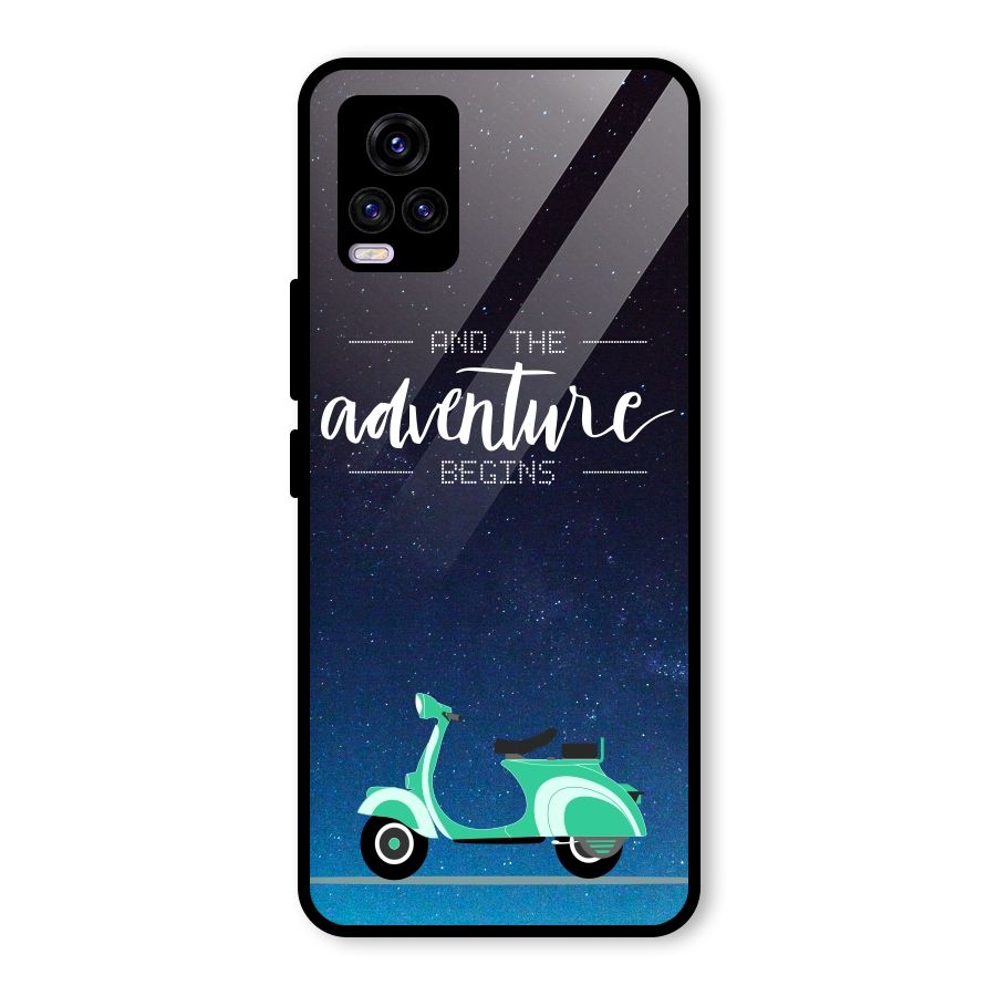Adventure Scooter Glass Back Case for Vivo V20