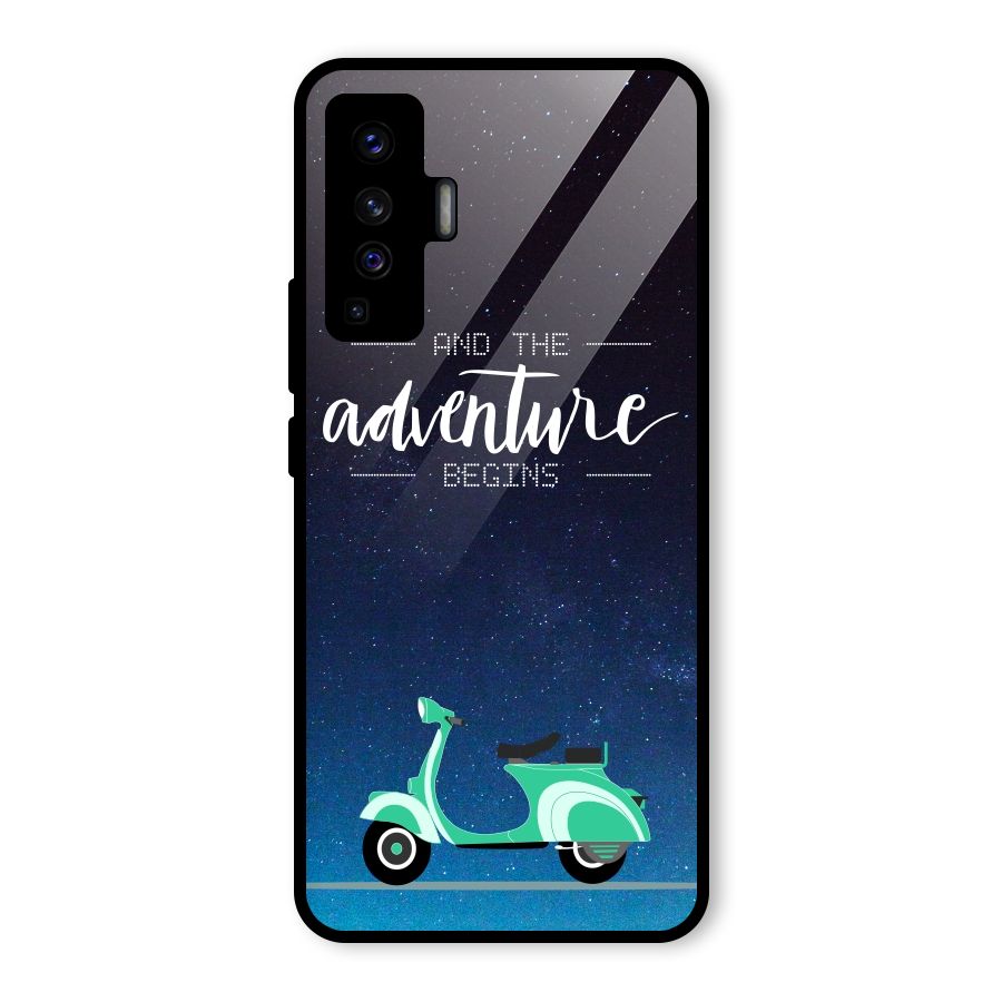 Adventure Scooter Glass Back Case for Vivo X50