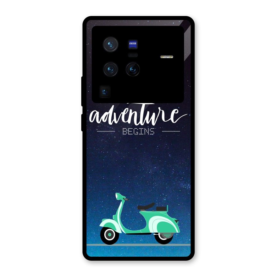 Adventure Scooter Glass Back Case for Vivo X80 Pro