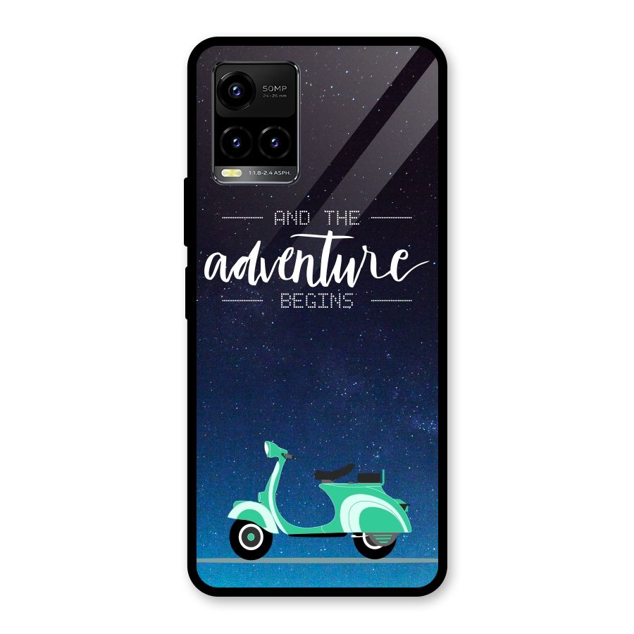 Adventure Scooter Glass Back Case for Vivo Y21T