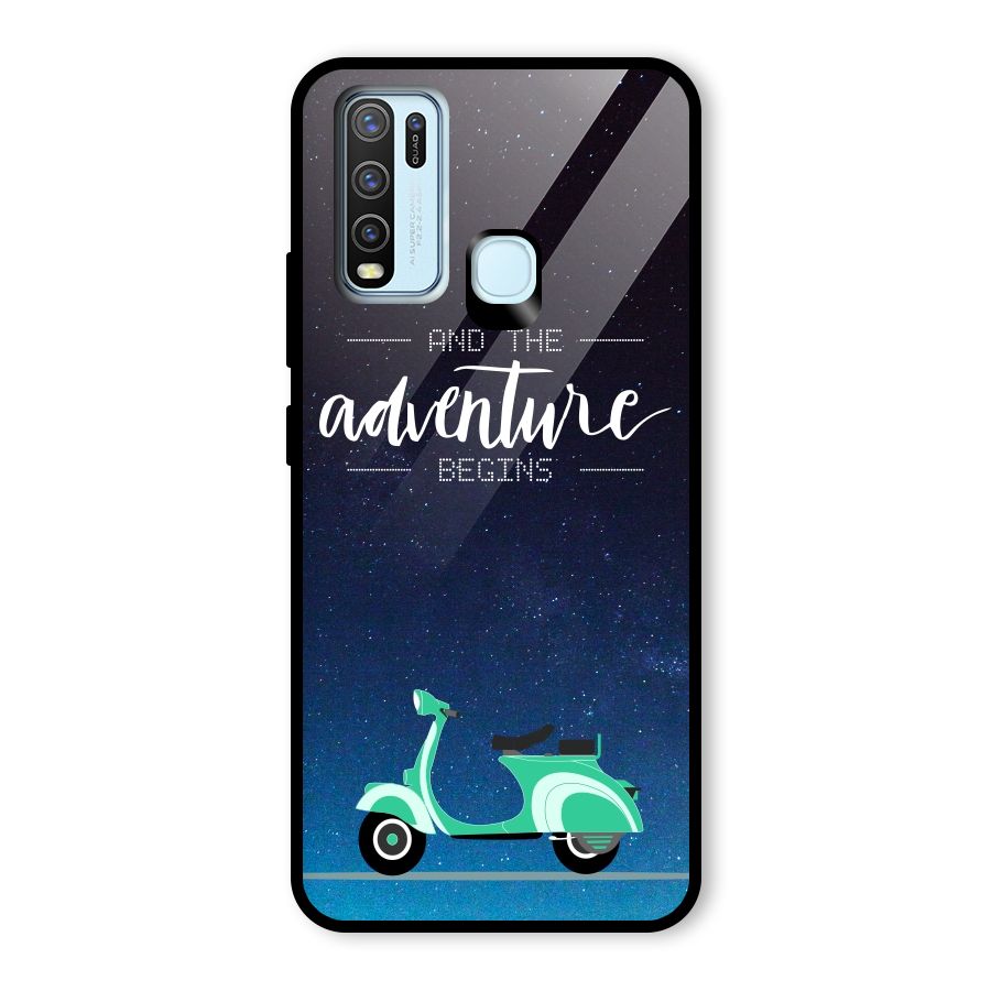 Adventure Scooter Glass Back Case for Vivo Y30
