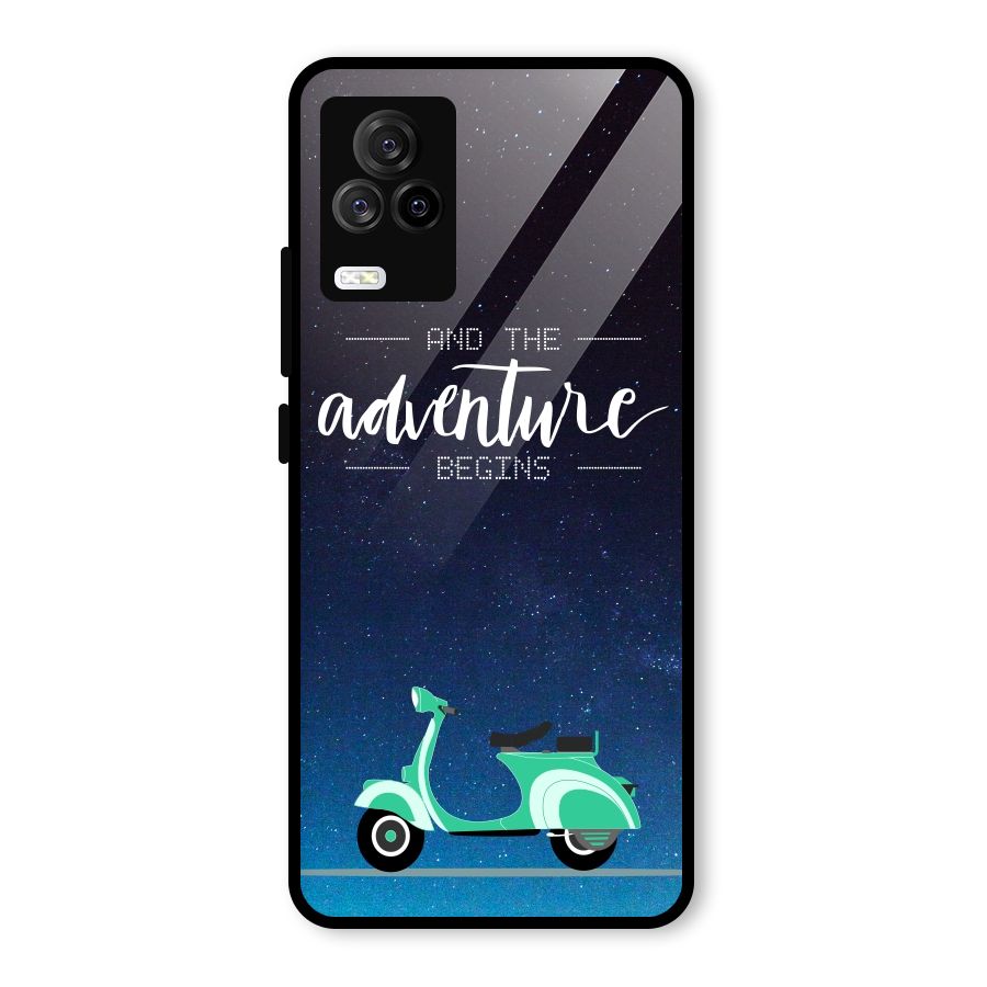Adventure Scooter Glass Back Case for Vivo iQOO 7 Legend 5G