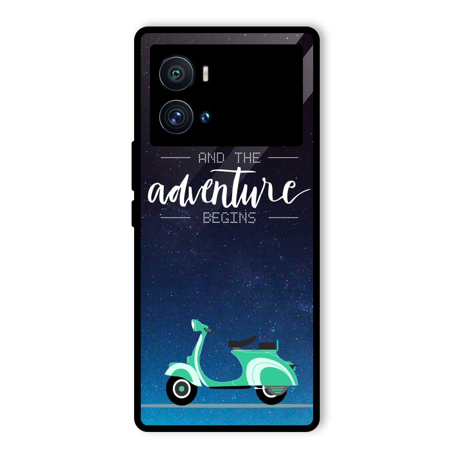 Adventure Scooter Glass Back Case for Vivo iQOO 9 Pro
