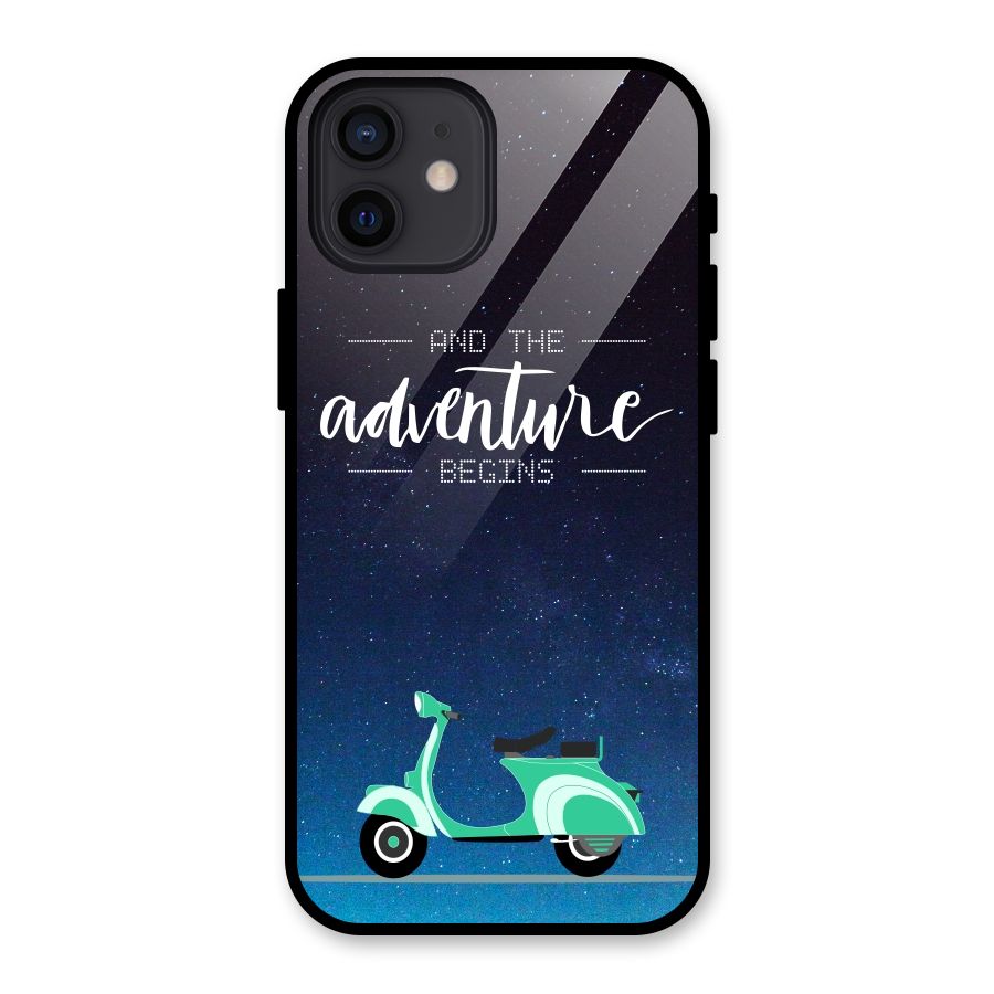 Adventure Scooter Glass Back Case for iPhone 12