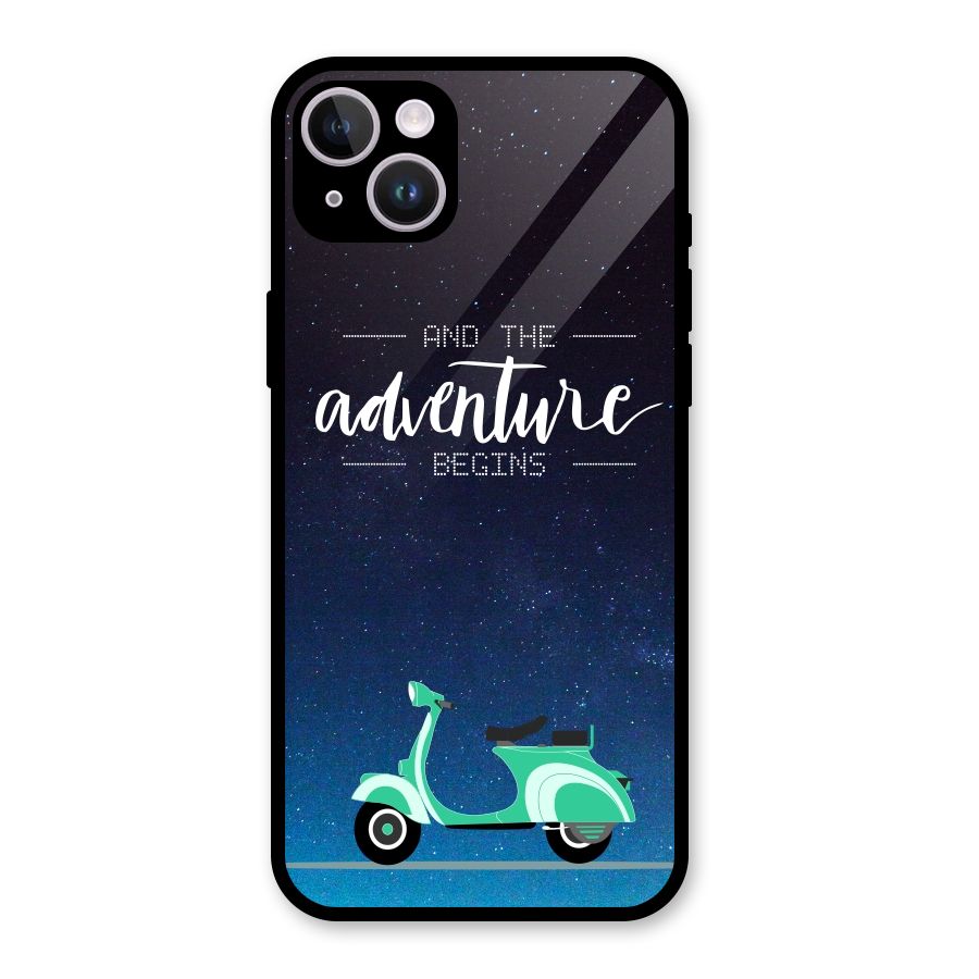 Adventure Scooter Glass Back Case for iPhone 14 Plus